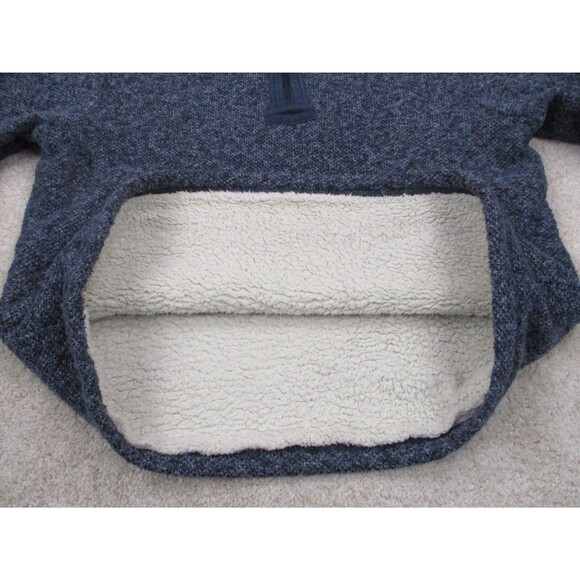 Orvis Sweater Men Extra Large Blue Heavyweight Fleece Outdoor Zip Pullover Camp - Picture 6 of 12